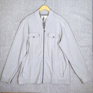 Linksoul‎ Full Zip Jacket Knit Lightweight Gray Casual XXL